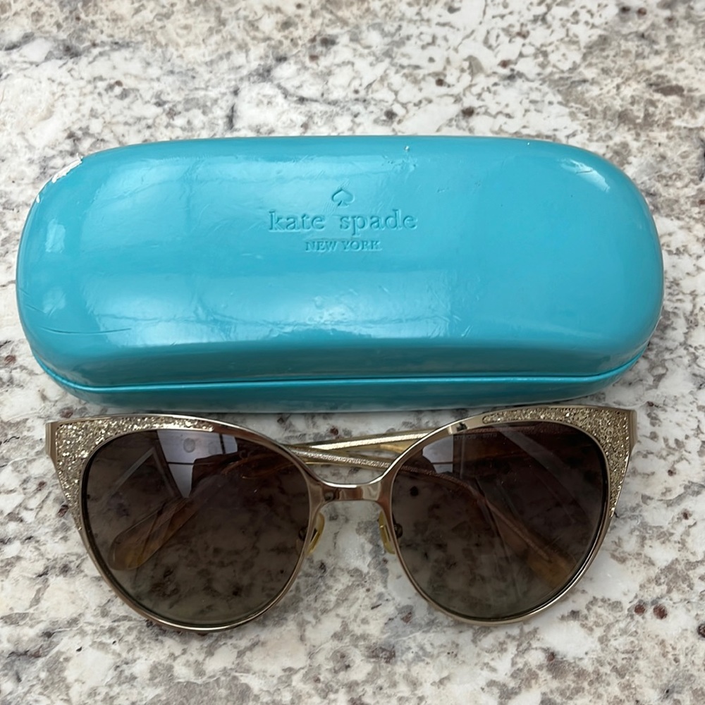 Kate Spade Gold Glitter Sunglasses